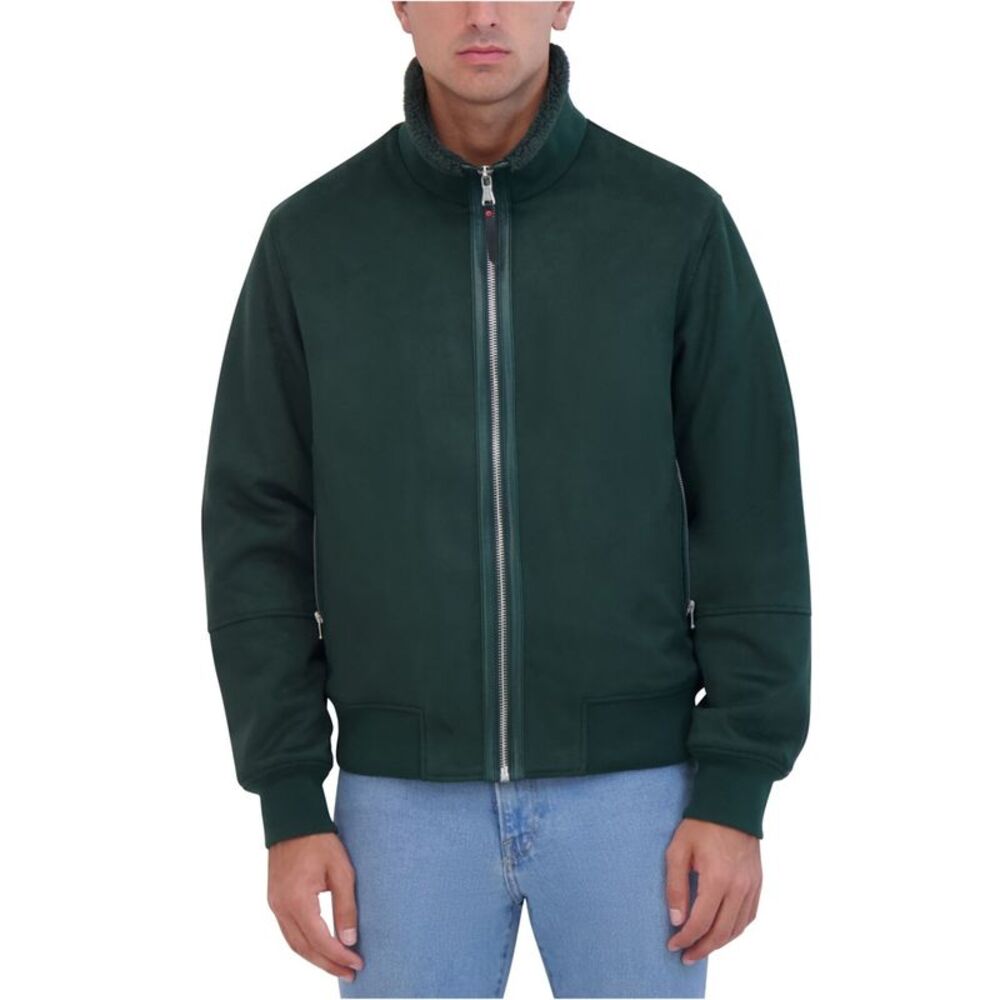 Robert Graham Mens Faux Suede Bomber Jacket, NWT